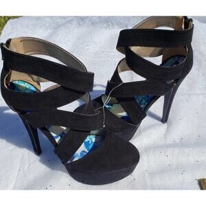 Qupid Black Platform Stiletto High Heels size 8